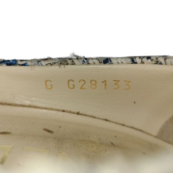 Chanel [Authentic] Metallic Tweed Rhinestone CC Closed Toe 3" Heels Size 6.5 - 7 - Picture 12 of 13